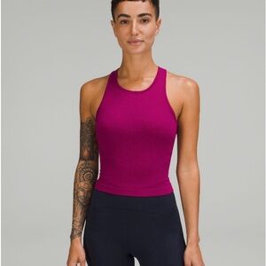 Lululemon Ebb to street cropped racerback tank